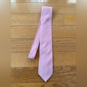 Lanvin Paris Pink Geometric Circles Silk Tie